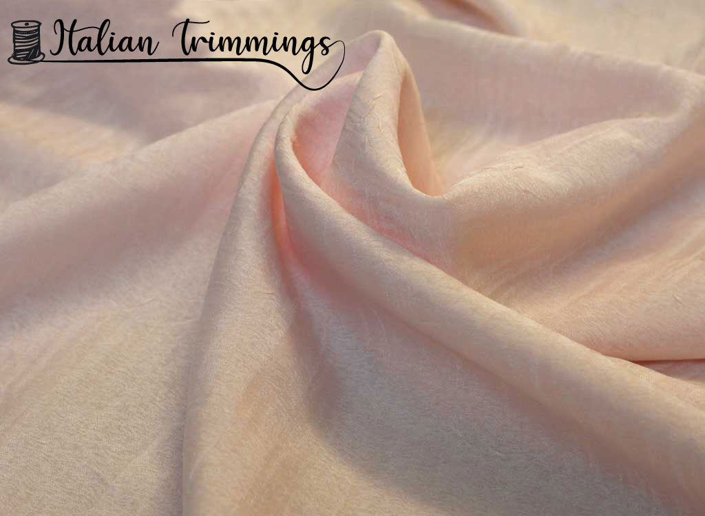 Wrinkled pink curtain. Interior curtain cm 300 – italian-trimmings