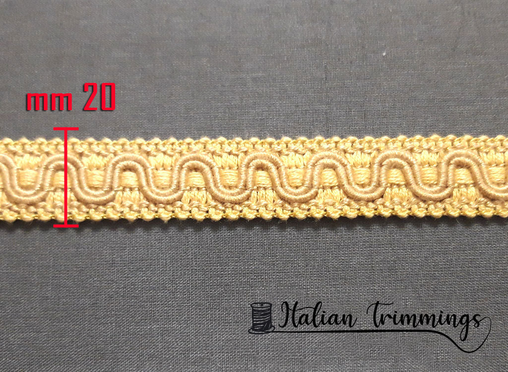 Braid trim gimp decorative cm 2 col. gold