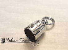 Load image into Gallery viewer, Rope end cap with ring. 30 mm  polished and satin chrome
