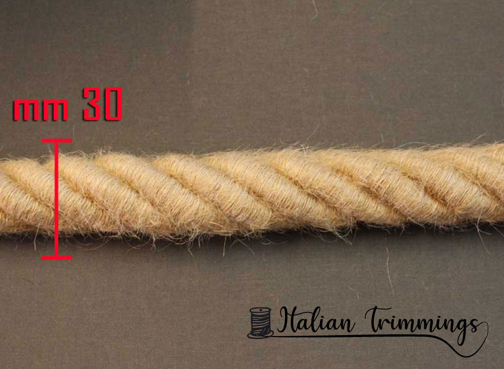 Jute cord, handrail for stair furniture ø 30mm